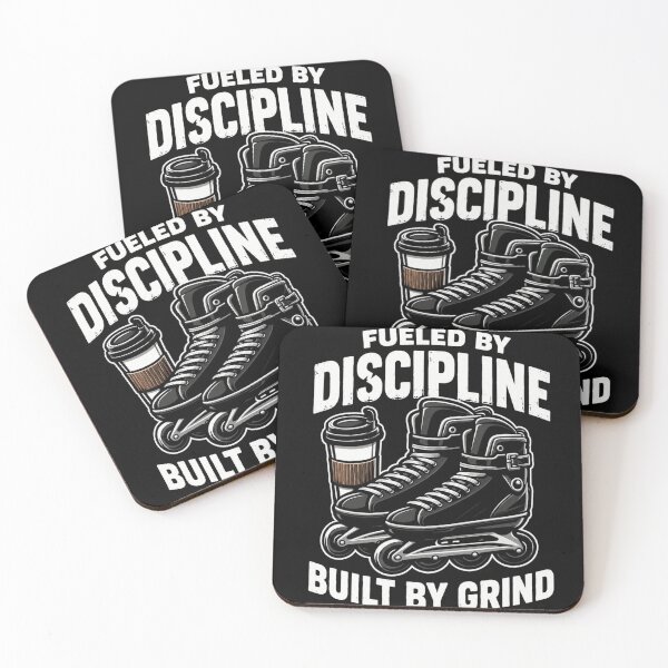 Item preview, Fueled By Discipline Built By Grind Rollerblading Gym Motivation designed and sold by Digistore1221.