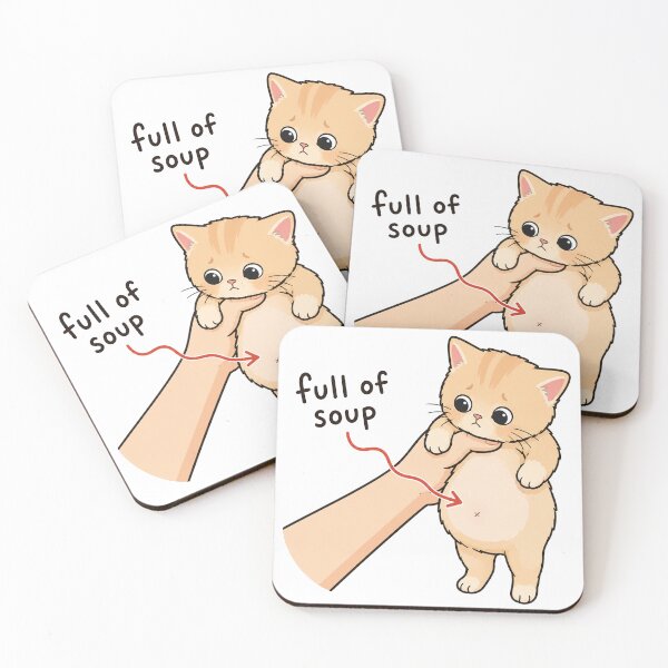Item preview, Full of Soup Cat designed and sold by MoodleDoon.