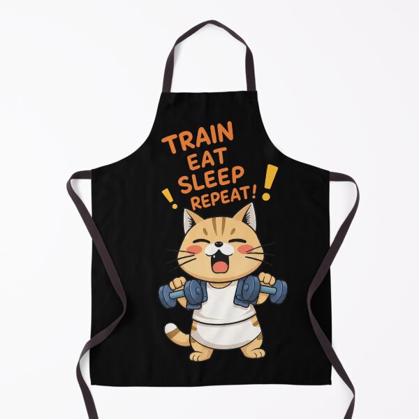Item preview, Train Eat Sleep Repeat Funny Cat Gym Motivation Cute Design designed and sold by Digistore1221.