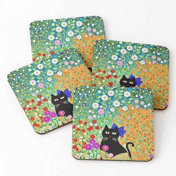 Item preview, Klimt Cat in Flower Garden designed and sold by Vicky Brago-Mitchell®.