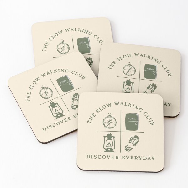Item preview, The Slow Walking Club Discover Everyday Minimalist Nature Explorer Quote designed and sold by Digital-Thought.