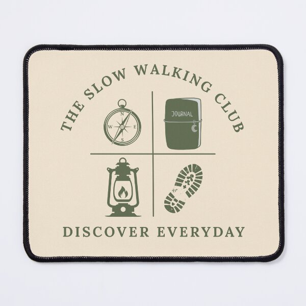 Item preview, The Slow Walking Club Discover Everyday Minimalist Nature Explorer Quote designed and sold by Digital-Thought.