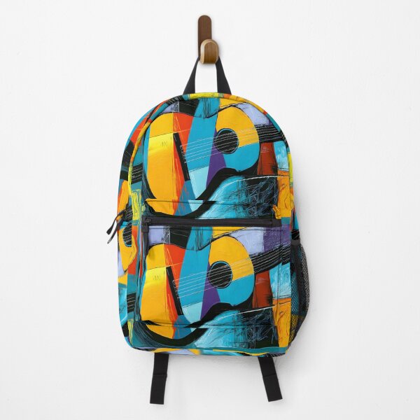 Item preview, Guitar in Bold Abstraction - Vibrant Geometric Shapes and Expressive Musical Color designed and sold by OlfactoART Studio.