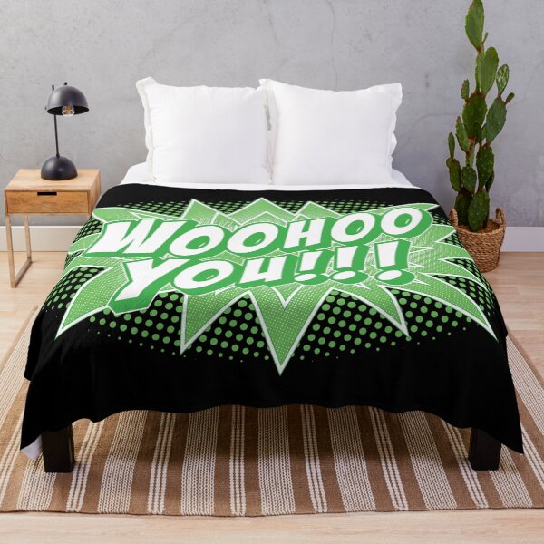 Item preview, Woohoo You!!! in Green & White designed and sold by ZZDeZignZ.
