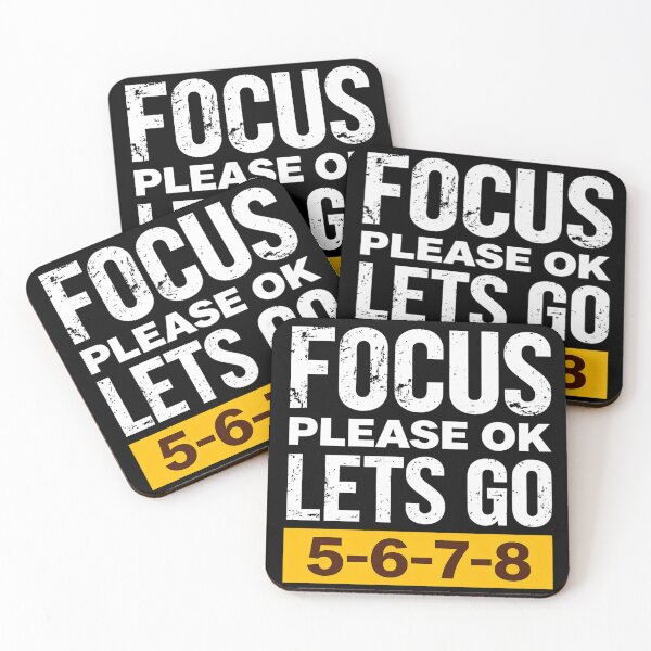 Item preview, Funny Cheer Coach Focus Please OK Let's Go 5-6-7-8 Cheerleading Coach Motivation designed and sold by CutOutIdols.