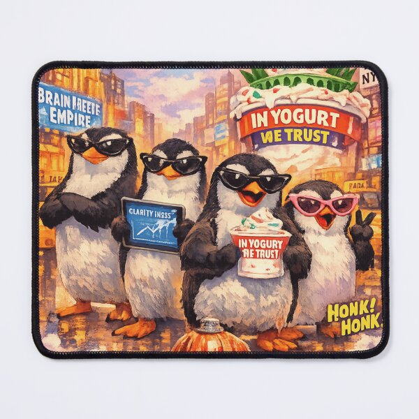 Item preview, „CAT‑EYE CLARITY — URBAN PENGUIN SQUAD” designed and sold by ViralVisionsCreating .