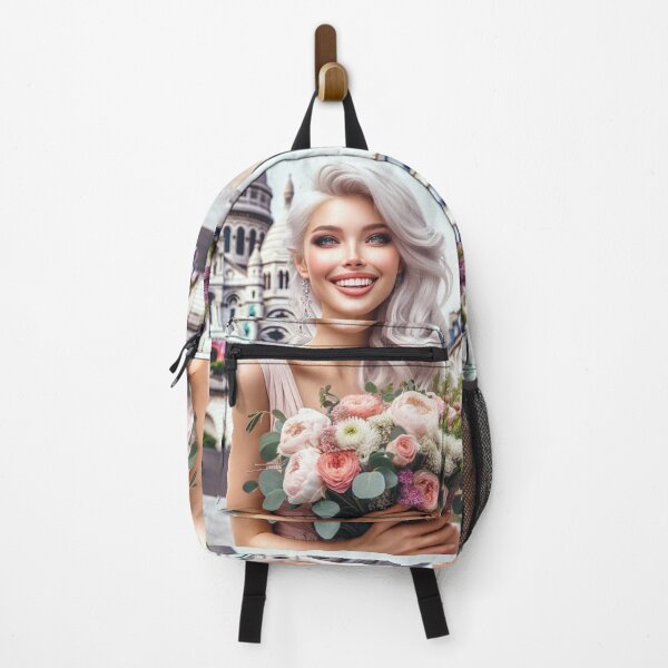 Item preview, Paris Romance Blonde Woman Bouquet at Sacre Coeur Basilica designed and sold by UmSkelig834.