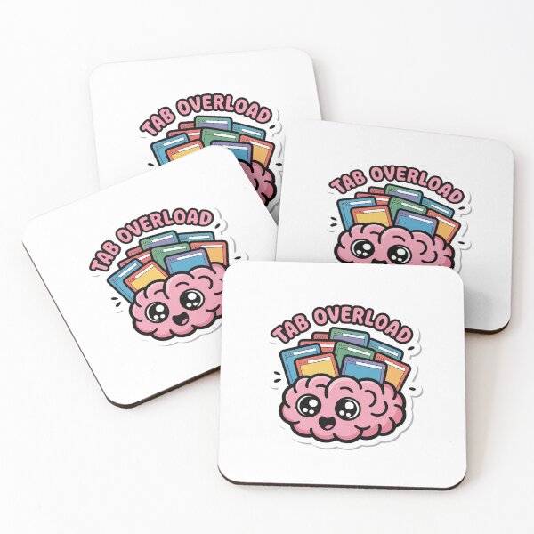 Item preview, ADHD Brain Tab Overload Sticker - Funny Kawaii Laptop Decal for Neurodivergent designed and sold by AVACL0.