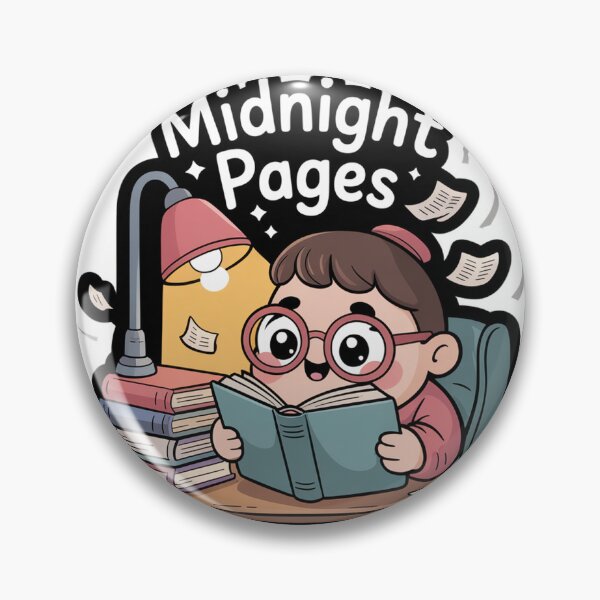 Item preview, Midnight Pages Bookworm Sticker - Cozy 3am Reading Aesthetic Kawaii Die-Cut designed and sold by AVACL0.