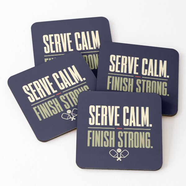 Item preview, Serve Calm Finish Strong - Pickleball Quote designed and sold by GoverArt.