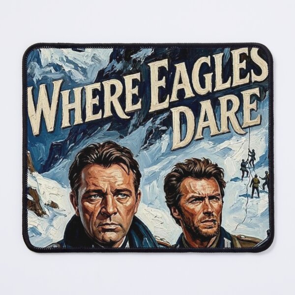 Item preview, Where Eagles Dare Retro WWII Military Action Adventure Tribute Art Movie Poster designed and sold by Art's Diner.