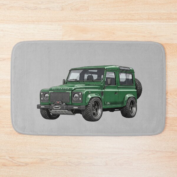 Item preview, Custom Land Rover Defender 90 Lowered Green Slammed SUV Illustration designed and sold by Motorline44.