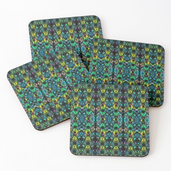 Item preview, Vibrant Stained Glass Pattern | Colorful Art Nouveau Mosaic Design designed and sold by Sachie's Studio.