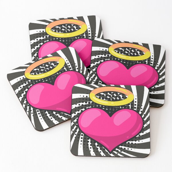 Item preview, Pink Angel Heart Pop Art designed and sold by The Retromotel.
