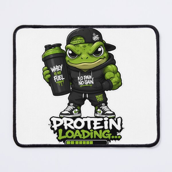 Item preview, Protein Loading Frog – Funny Gym Shaker Fitness Design designed and sold by Aesthicer.