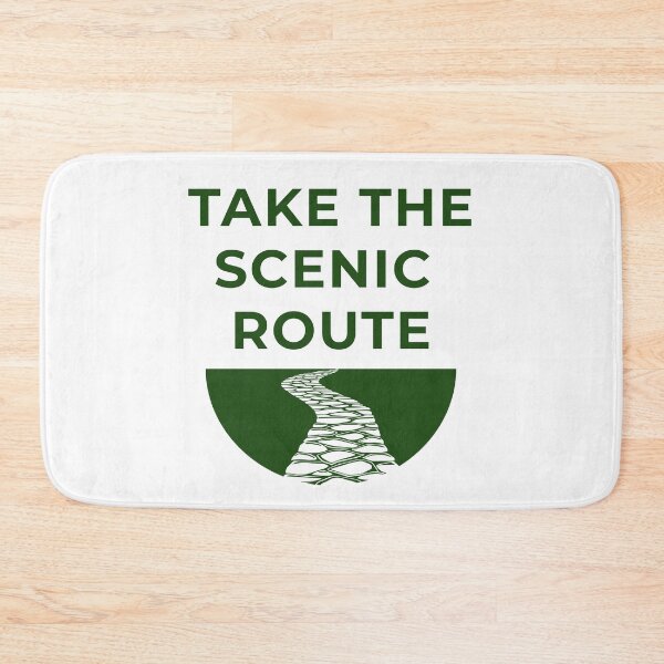 Item preview, Take The Scenic Route Minimalist Winding Path Nature Quote designed and sold by Digital-Thought.