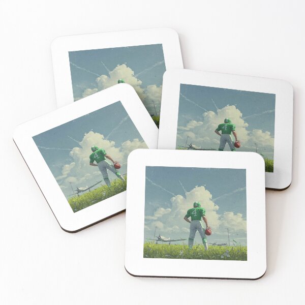 Item preview, Vintage American Football Quarterback Airfield Art Green Kit designed and sold by 67prints.