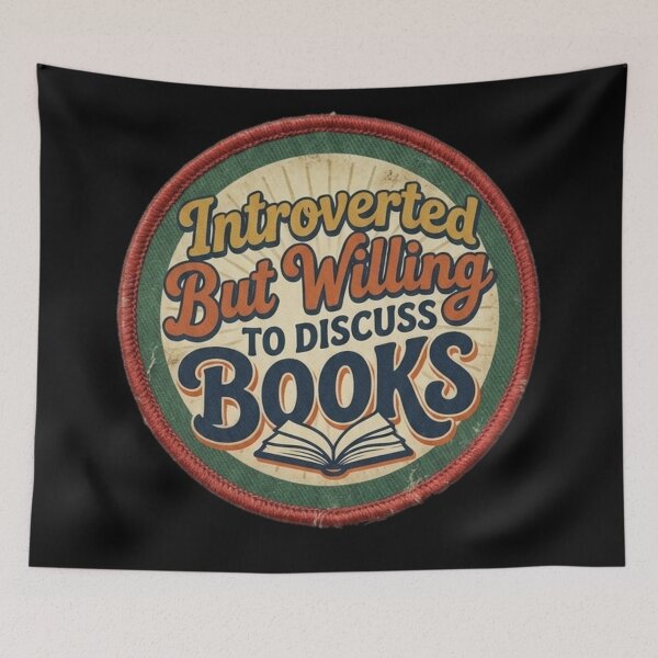 Item preview, Introverted But Willing to Discuss Books Retro Reader. designed and sold by  BreedCraft Studio.