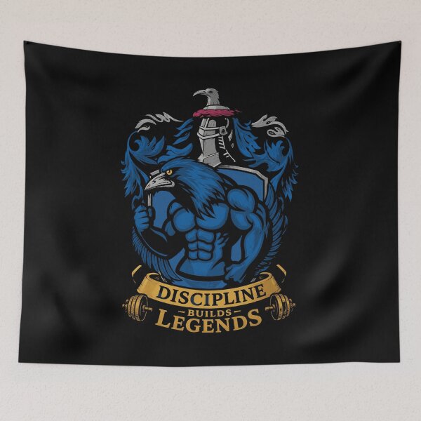 Item preview, Discipline Builds Legends Vintage Crest Gym Motivation Design designed and sold by Digistore1221.