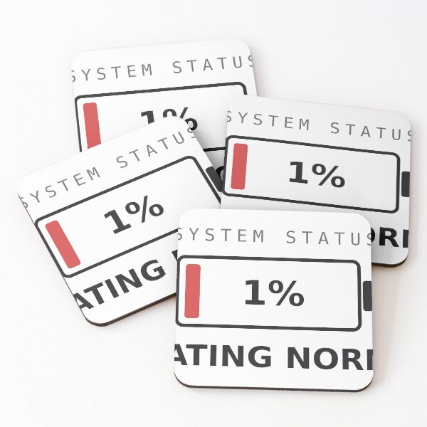 Item preview,  Operating Normally – Funny 1% Low Battery Sarcastic Tired Humor designed and sold by deadpansupplyco.