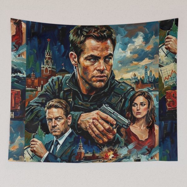 Item preview, Jack Ryan Shadow Recruit Retro Espionage Action Thriller Tribute Art Movie Poster designed and sold by Art's Diner.