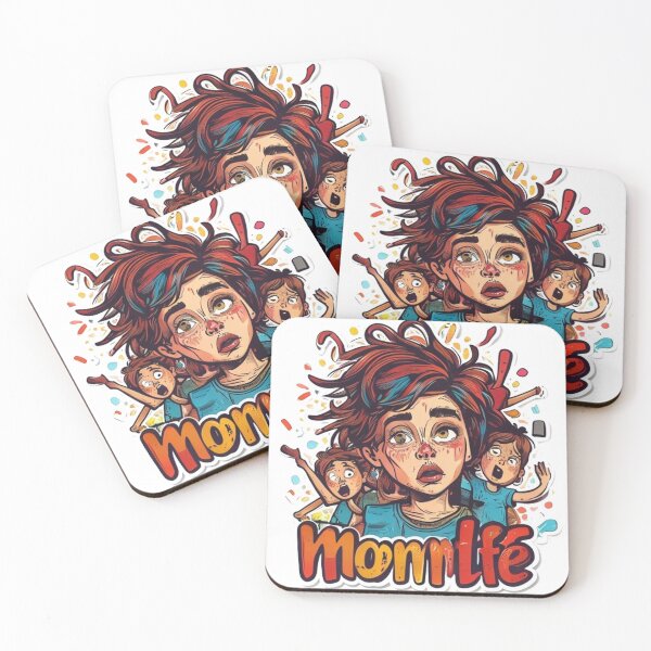 Item preview, Overstimulated Mom Sticker - Funny Chaos Mom Life Cartoon Die-Cut Decal designed and sold by AVACL0.