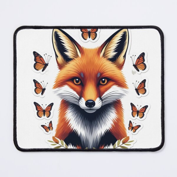 Item preview, Fox and butterflies designed and sold by kidoramagic.