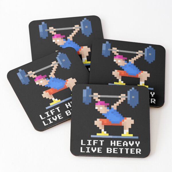 Item preview, Lift Heavy Live Better Pixel Art Retro Gym Motivation Design designed and sold by Digistore1221.
