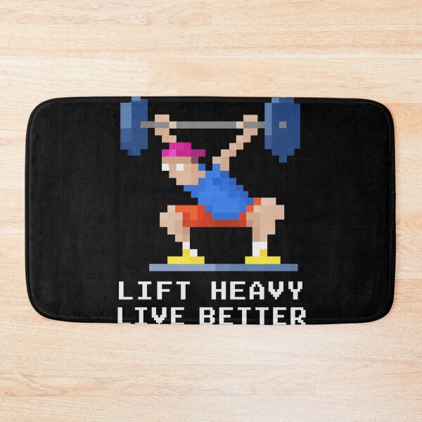 Item preview, Lift Heavy Live Better Pixel Art Retro Gym Motivation Design designed and sold by Digistore1221.