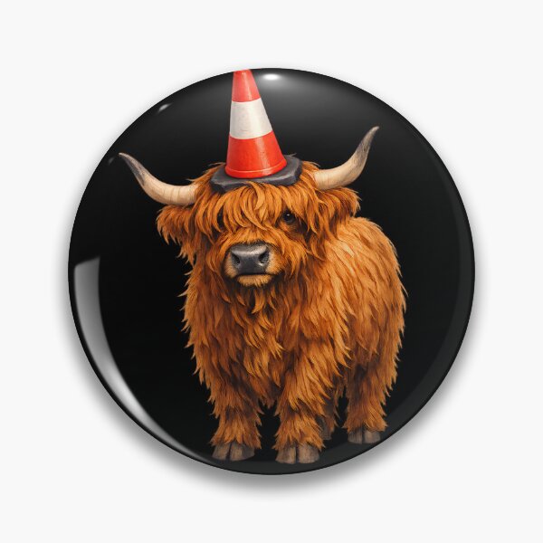 Item preview, Highland Cow Traffic Cone Scottish Pride Funny Scotland Gift designed and sold by ArcanePrintsxo.
