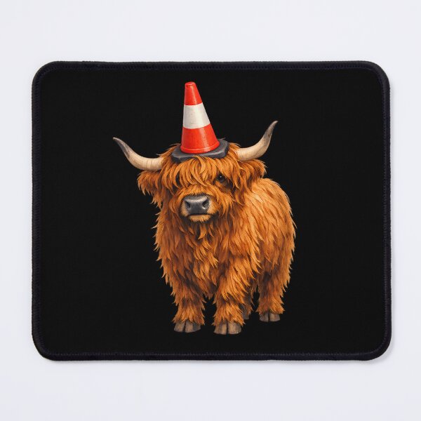 Item preview, Highland Cow Traffic Cone Scottish Pride Funny Scotland Gift designed and sold by ArcanePrintsxo.