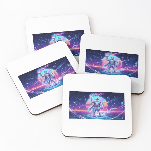 Item preview, Liberty Crystal Warrior — America 250th Anniversary Retro Synthwave Neon Sticker 1776-2026 designed and sold by VikrantCreative.