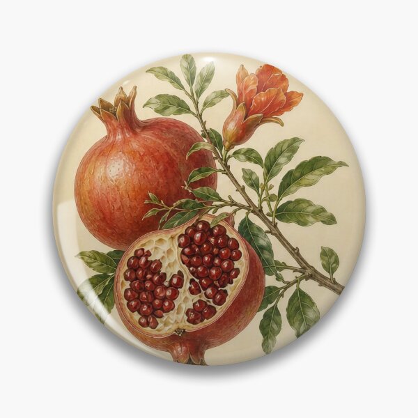 Item preview, Vintage Botanical Mediterranean Fruit Print | Olive Lemon Orange Pomegranate Tree designed and sold by NuvoraNest.