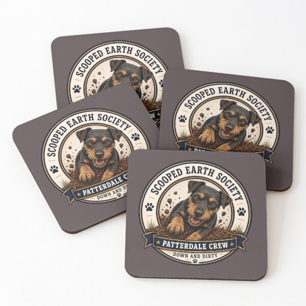 Item preview, Scooped Earth Society - Patterdale Crew - Down and Dirty/ Funny Patterdale Terrier Badge Logo  designed and sold by Halejo68.
