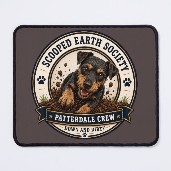 Item preview, Scooped Earth Society - Patterdale Crew - Down and Dirty/ Funny Patterdale Terrier Badge Logo  designed and sold by Halejo68.