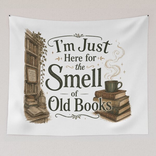 Item preview, I'm Just Here for the Smell of Old Books Vintage Book Lover Design. designed and sold by  BreedCraft Studio.