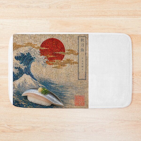 Item preview, Sanma Pacific Saury Nigiri — Ukiyo-e Japanese Sushi Art Tee designed and sold by nurusubetei.