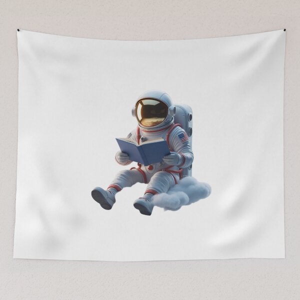 Item preview, Astronaut reading book on cloud designed and sold by kidoramagic.