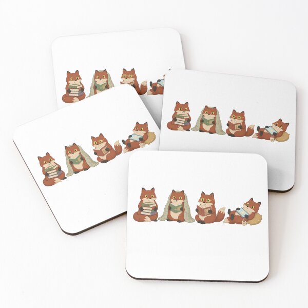 Item preview, Bookish Foxes Reading | Cottagecore Fox Art Gift designed and sold by Sandydesign.
