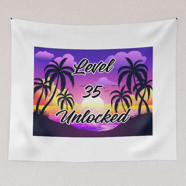 Item preview, 35th Birthday - Retro Sunset Gamer designed and sold by MayaCordalia.
