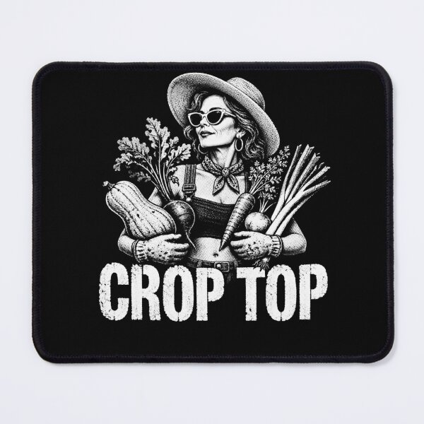 Item preview, Crop Top Funny Gardening Girl – Vegetable Garden Farmer Girl Design designed and sold by PosiMCreations.