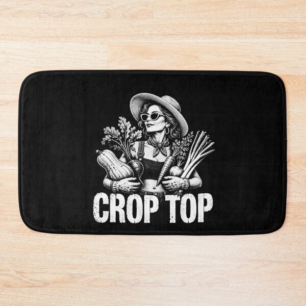 Item preview, Crop Top Funny Gardening Girl – Vegetable Garden Farmer Girl Design designed and sold by PosiMCreations.