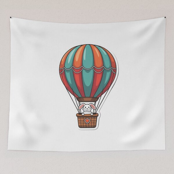 Item preview, rabbit in balloon designed and sold by kidoramagic.