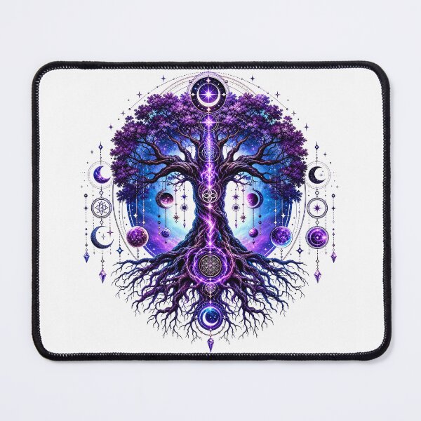 Item preview, Celestial Tree of Life – Mystical Cosmic Art on White designed and sold by UniverseShade.