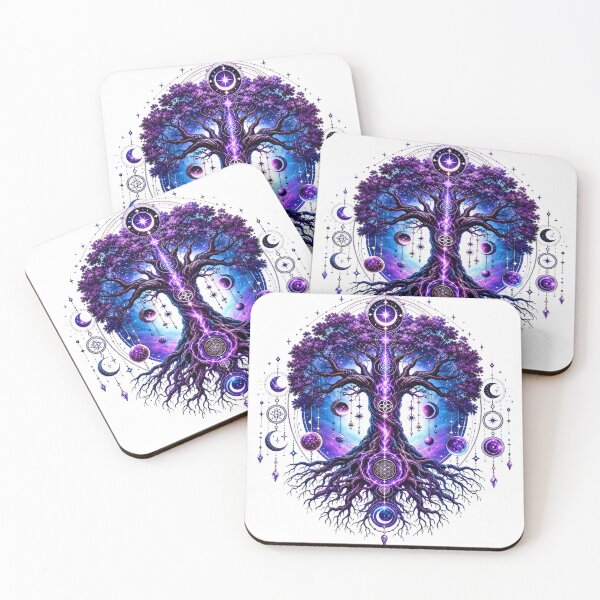 Item preview, Celestial Tree of Life – Mystical Cosmic Art on White designed and sold by UniverseShade.