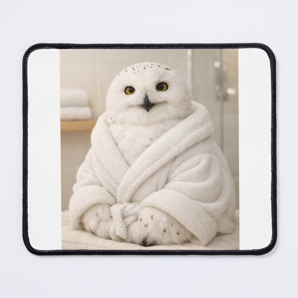 Item preview, Adorable Bathrobe Snowy Owl designed and sold by Sillytoe.