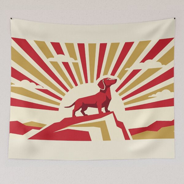 Item preview, Minimalist Hero Dachshund Poster designed and sold by NovaShiftDesign.