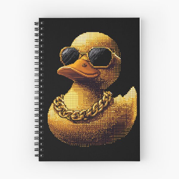 Item preview, Golden Pixel Gangster Ducky designed and sold by ClubVacay.