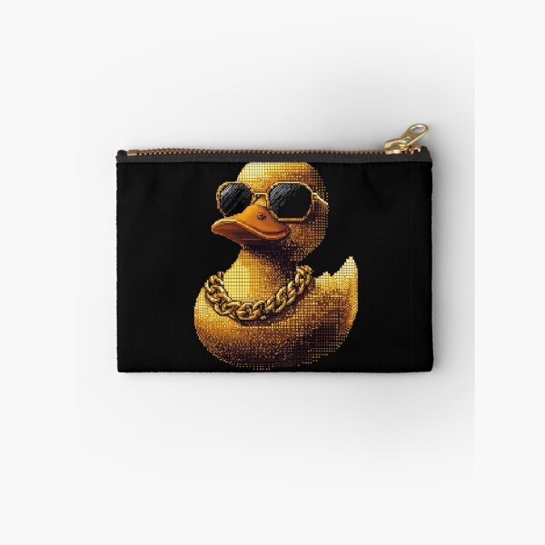 Item preview, Golden Pixel Gangster Ducky designed and sold by ClubVacay.