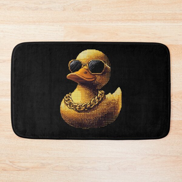 Item preview, Golden Pixel Gangster Ducky designed and sold by ClubVacay.